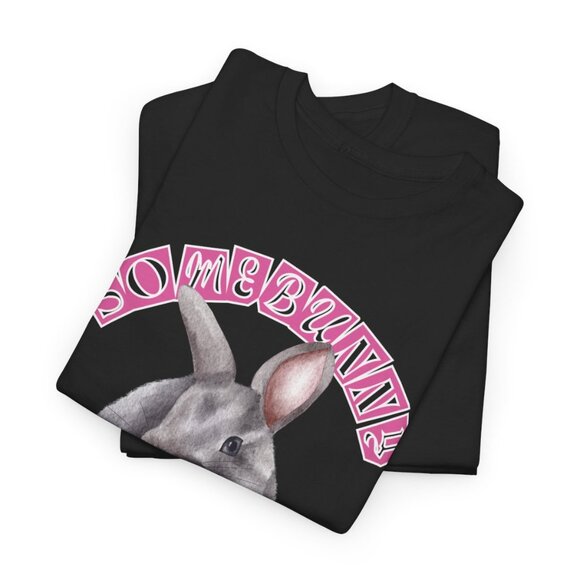 Somebunny Loves Me T-shirt Rabbit Lovers Tee Adult Easter bunny gift - Picture 7 of 8